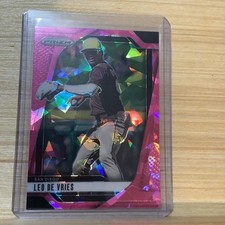 2025 Prizm MLB Pink Cracked Ice Leo De Vries #47 Padres A-18