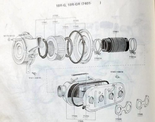 CELICA TA22 TA27 RA25 COROLLA TE27 CARINA TA12 HOSE AIR CLEANER FIT 2T-G 18R-G - Picture 2 of 9