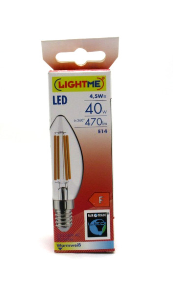 Lightme Led Leuchtmittel Kerzenform E14 4,5W=40W 470Lm Warmweiß 2700K 851317-image