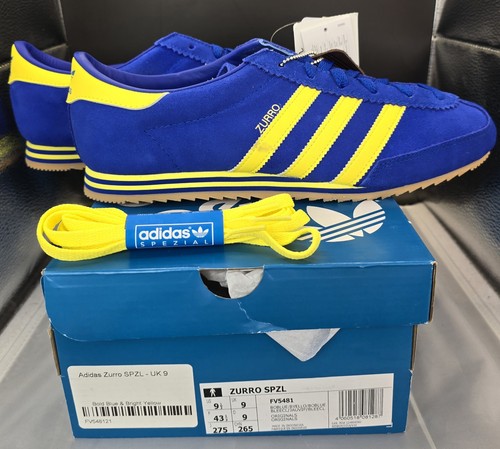 ADIDAS Originals Spezial ZURRO SPZL royal blue yellow trainers UK9 FV5481 - Picture 4 of 10