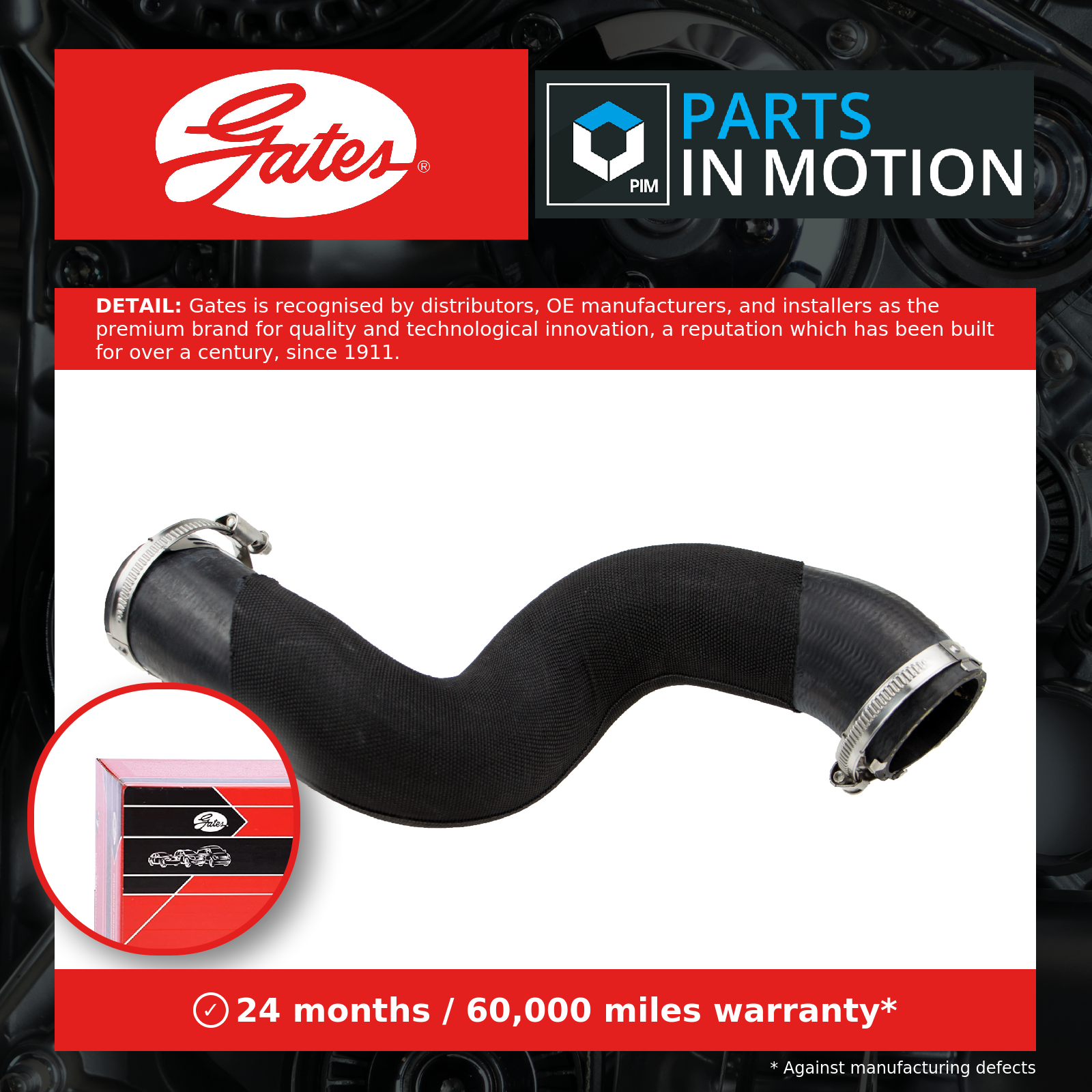 Turbo Hose fits AUDI Q5 8RB 2.0D 08 to 17 Charger Gates 8R0145737N 8R0145993A