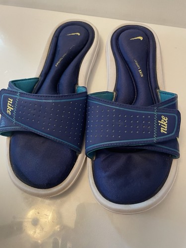 Vtg Nike Comfort Footbed Slides Slippers 360883-472 Blue Womens Sandals Size 9 - Picture 7 of 9