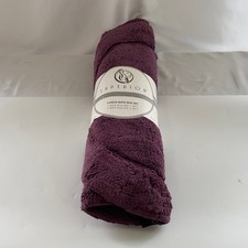 Superior 2-Pc Combed Cotton Bath Rug Set Purple 20x30  24x36
