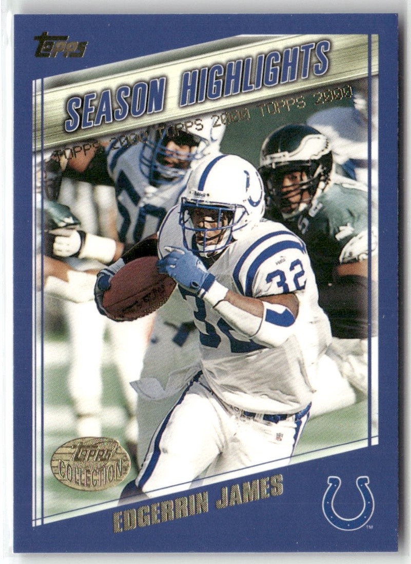 2000 Topps #327 Edgerrin James Topps Collection Indianapolis Colts