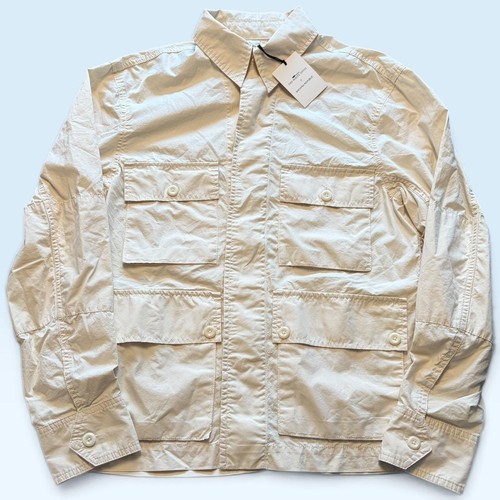 Banana Republic Jacket Mens Small White Canvas Military White Lotus Field