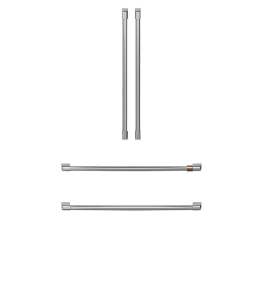 Manijas de refrigerador GE Café de 4 puertas con puertas francesas - 4 manijas - acero inoxidable cepillado Foto 2 de 4