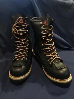 Sureway Mens Logger 8'' Steel Toe Size 12 Black