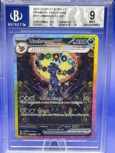2025 Pokemon Prismatic Umbreon EX 161 SIR Beckett 9.