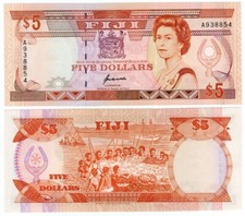 FIJI P-91a 5 Dollars 1991 UNC