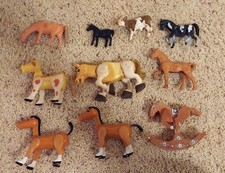 Vintage Horses and Cow Toy Lot