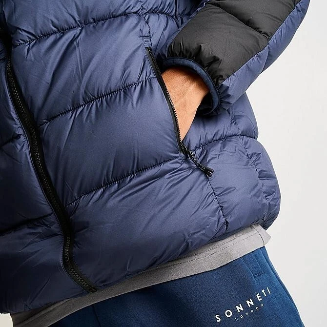 Sonneti Blast Mens Puffer Jacket SNM13170 135Navy Black M NWT - product detail image 6