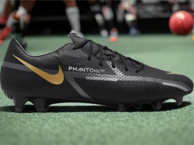 Nike Phantom GT2 FG MG Black Gold Messi Soccer Shoes DA4433 Mens