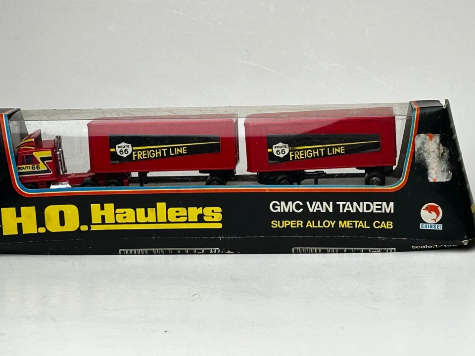 Shinsei Diecast No. Remolque tándem GMC escala 4163 HO semirremolque con caja Foto 2 de 4