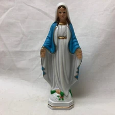 Mother MARY Figurine Plastic 6" tall Religious Item
