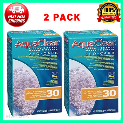 AquaClear 30 Zeo-Carb Filter Insert , Aquarium Filter Replacement Media 2-Pack