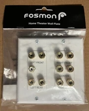 Fosmon Home Theater Wall Plate Standard 2-Gang Gold Plated Copper *Read Details*
