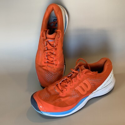 Mens Wilson Rush Pro 3.0 Tennis Shoes sz. 11 Tangerine/White/Blue WRS325970