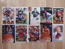 10 Different Signature Cards Tommy Vardell Jim Bouton William Floyd 7 More NM/MT