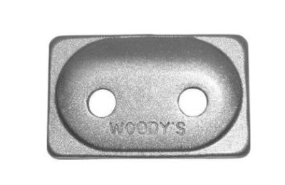 Angled Double Digger Aluminum Backing Plates - 5/16in. Thread ADA2-3775-B-1
