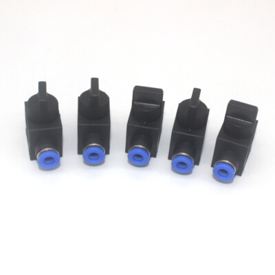 5Pcs 6mm Tube Shut off Valve HVFF-6 Pneumatic or Vacuum 6mm Hose Push in Type