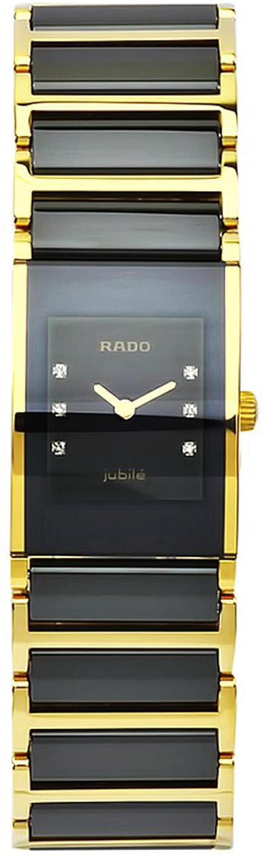 Rado Women's R20789752 Integral Black/Gold Dial Ceramic Bracelet