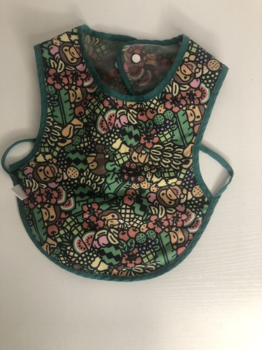 A Bathing Ape Babies Bib Gift Pattern Green Monkeys Feeding vintage