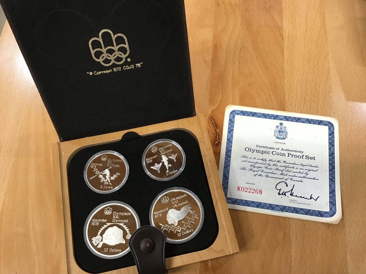 1976 Canada Montreal Olympics Series 4 Silver Proof Set 4 1976 Canada Montreal Olympics Series 4 Silver Proof Set 4