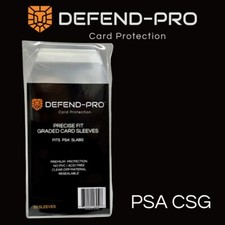 Defend Pro Precise Fit Graded Card Sleeves PSA CSG 50 Pack Slab Protection