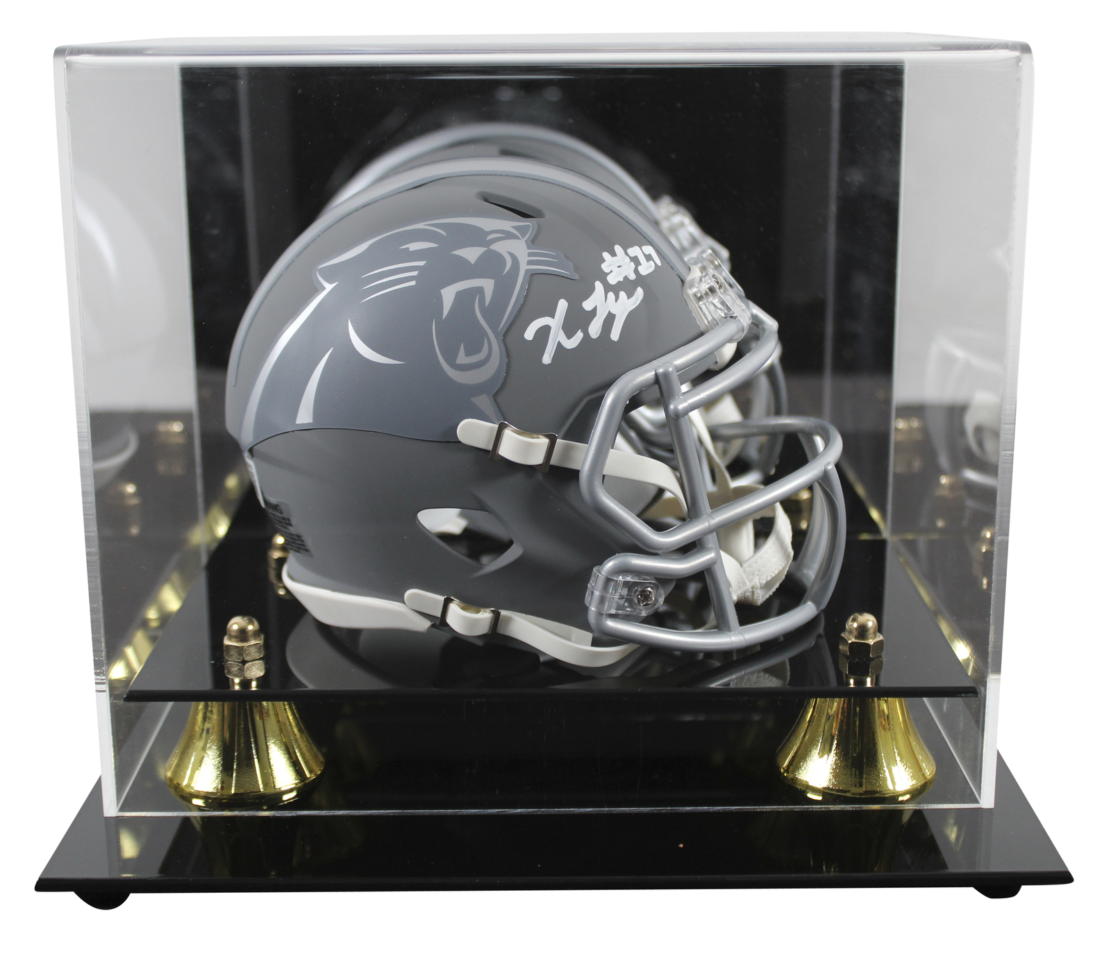 Xavier Legette Autographed Signed Panthers Slate Speed Mini Helmet W/ Case Beckett Witnessed 