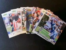 Football Trading Cards - 9 Cards with holographic labels (Topps, Upper Deck)