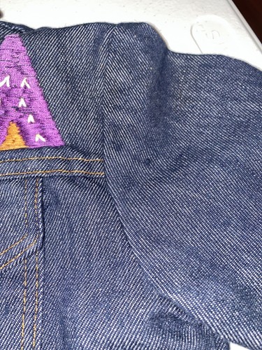 Vtg Twister Kids Denim Jacket Size 5 Embroidered Blue Native American Desert - Picture 14 of 14