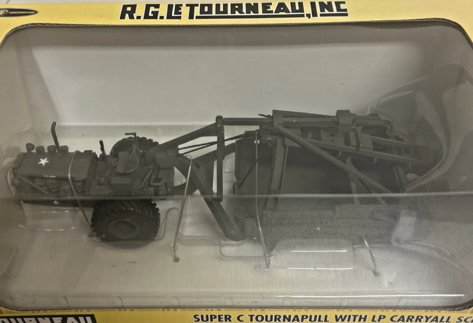 Spec Cast 1/50 scale Le Tourneau Super C Tournapull with LP Carryall Scraper New - Image 2 of 4