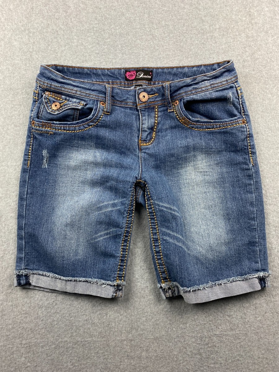 2b Denim Women's Size 29 w30 Blue Flap Pocket Thick Stitch