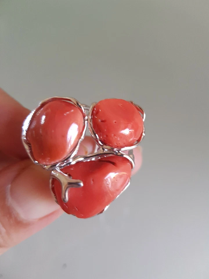 Anello donna corallo Sardegna - Immagine 3 di 4