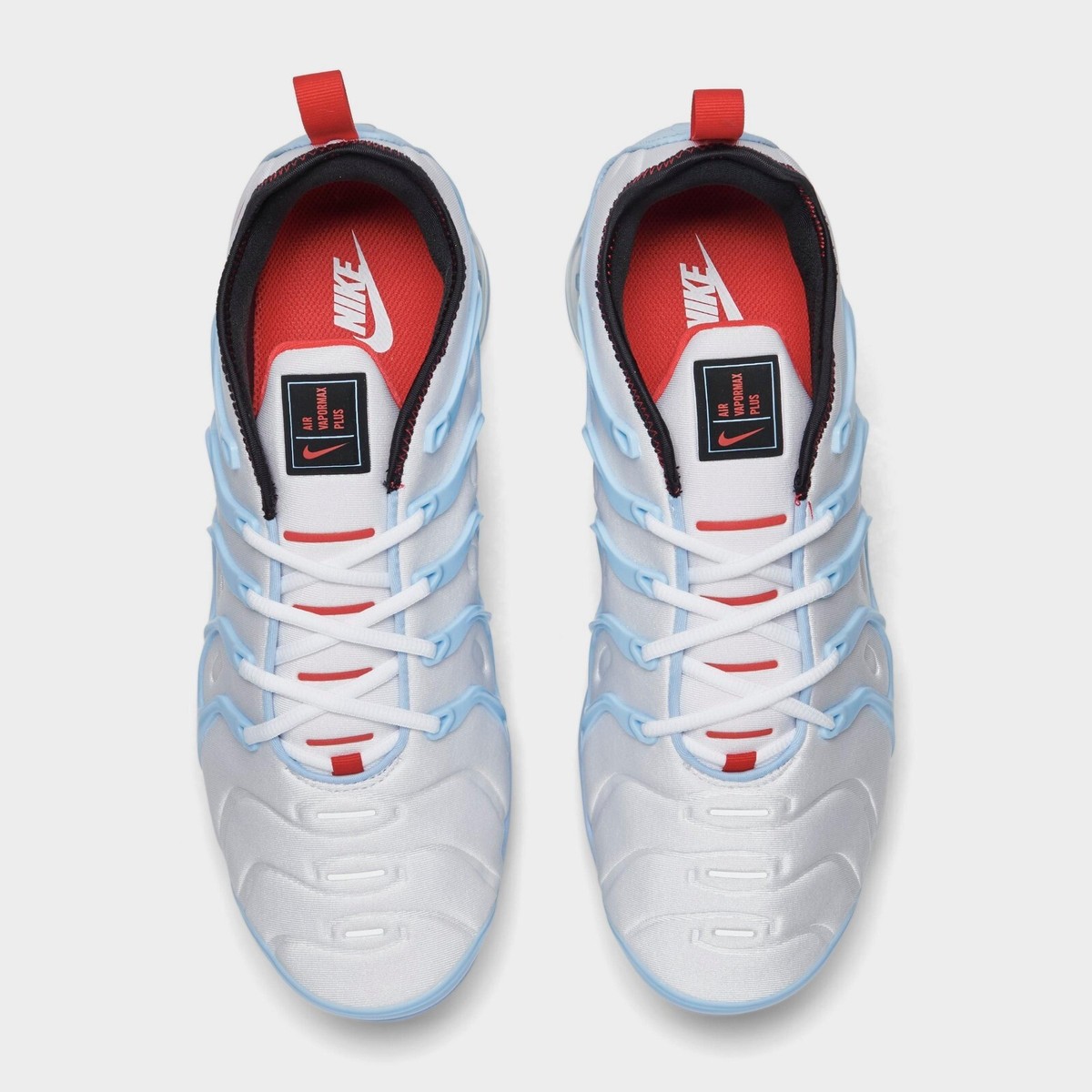 Nike Air Vapormax Plus Running Shoes White / Blue / Red Sz 9.5