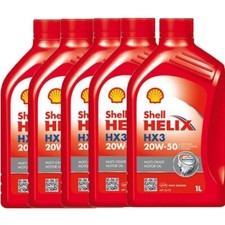 OLIO MOTORE Shell Helix HX3 20W50 Multigrado (SL/CF) 5L litri Motori Benzina e D