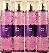 QTY 4 - Bath & Body Works DARK KISS Fine Fragrance Body Mist Spray 8Oz
