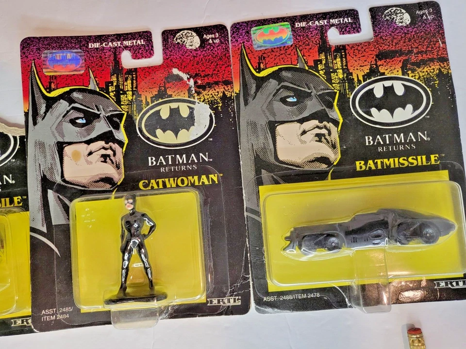 Juego Completo 1992 Batman Returns 8 Figuras Die-Cast-Metal Foto 4 de 4