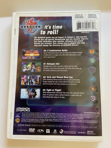 Bakugan Vol. 2: Game On!(2008, Cartoon Network) Episodes 6-9 *Pre-Owned* - Imagen 2 de 3