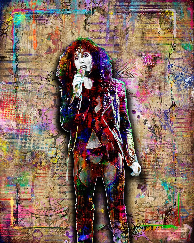 Cher 18x24in Poster, Cher Print Pop Art Free Shipping US | eBay