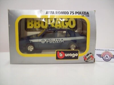 Alfa Romeo 75 "POLIZIA", 1985, Bburago (Made in Italy) 1:24, OVP - Bild 1 von 4