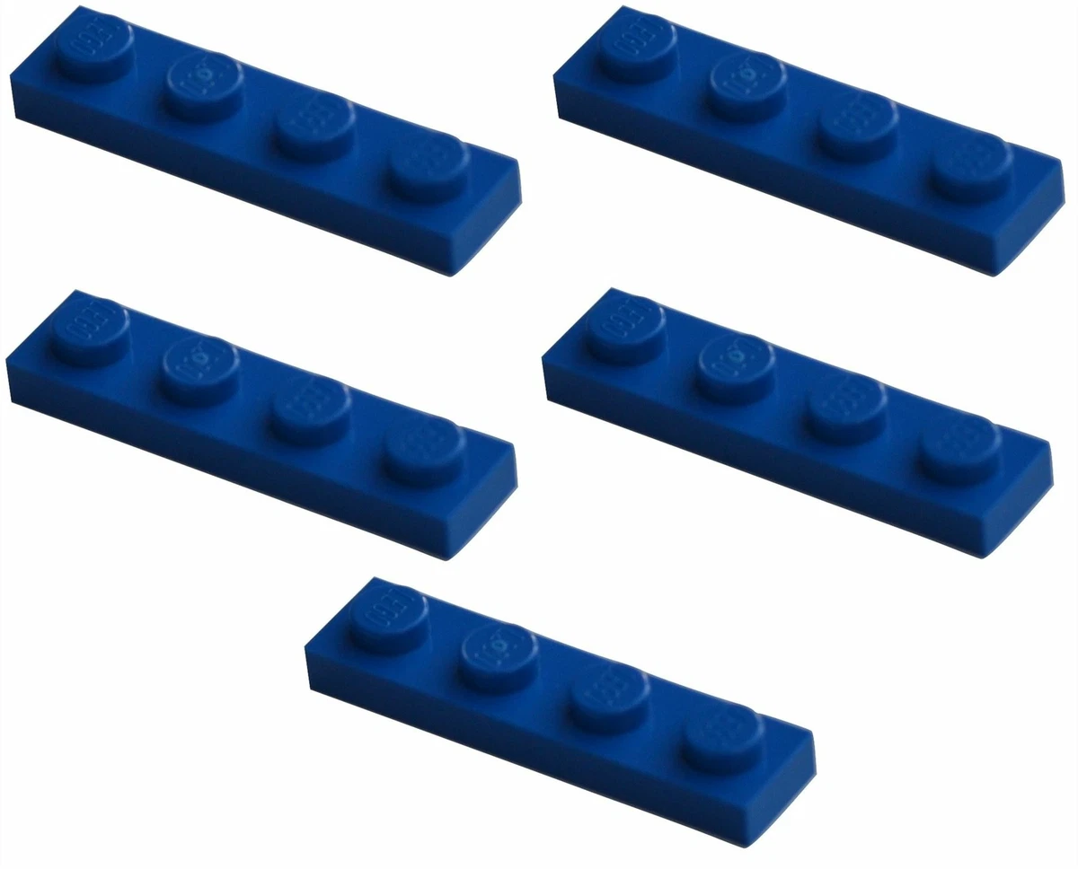 5 x Lego Bright Blue plate size 1x4 371023 Parts Pieces