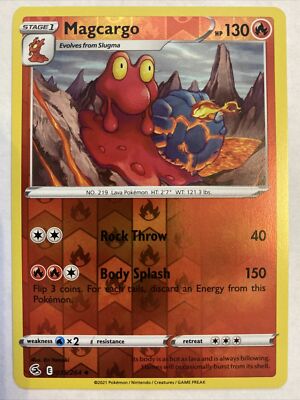 Pokemon - Magcargo - 035/264 - REVERSE HOLO - FUSION STRIKE -NM/M