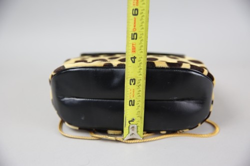 Vintage 60's GRETA soft original faux Leopard bag purse with brass finishings - Picture 15 of 16