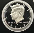 2012 S PROOF KENNEDY SILVER HALF DOLLAR FROM PROOF SET - Free Shipping
