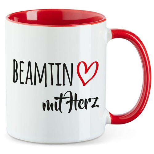 Kaffeetasse Beamtin mit Herz Keramik Tasse Geschenkidee Souvenir Präsent Wichtel - Bild 16 von 50