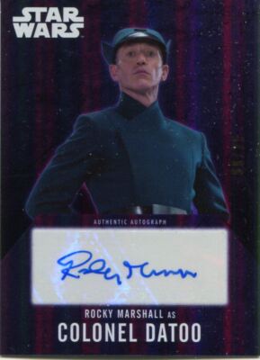 Star Wars Evolution 2016 Purple [25] Autogrammkarte Rocky Marshall als Datoo