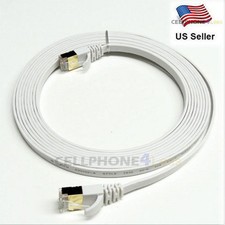 10 FT Cat6 RJ45 Thin Flat Shielded Internet Lan Network Cable