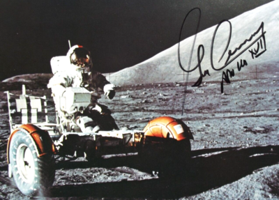 Apollo 17 Commander Gene Cernan Signed NASA Released Lithograph