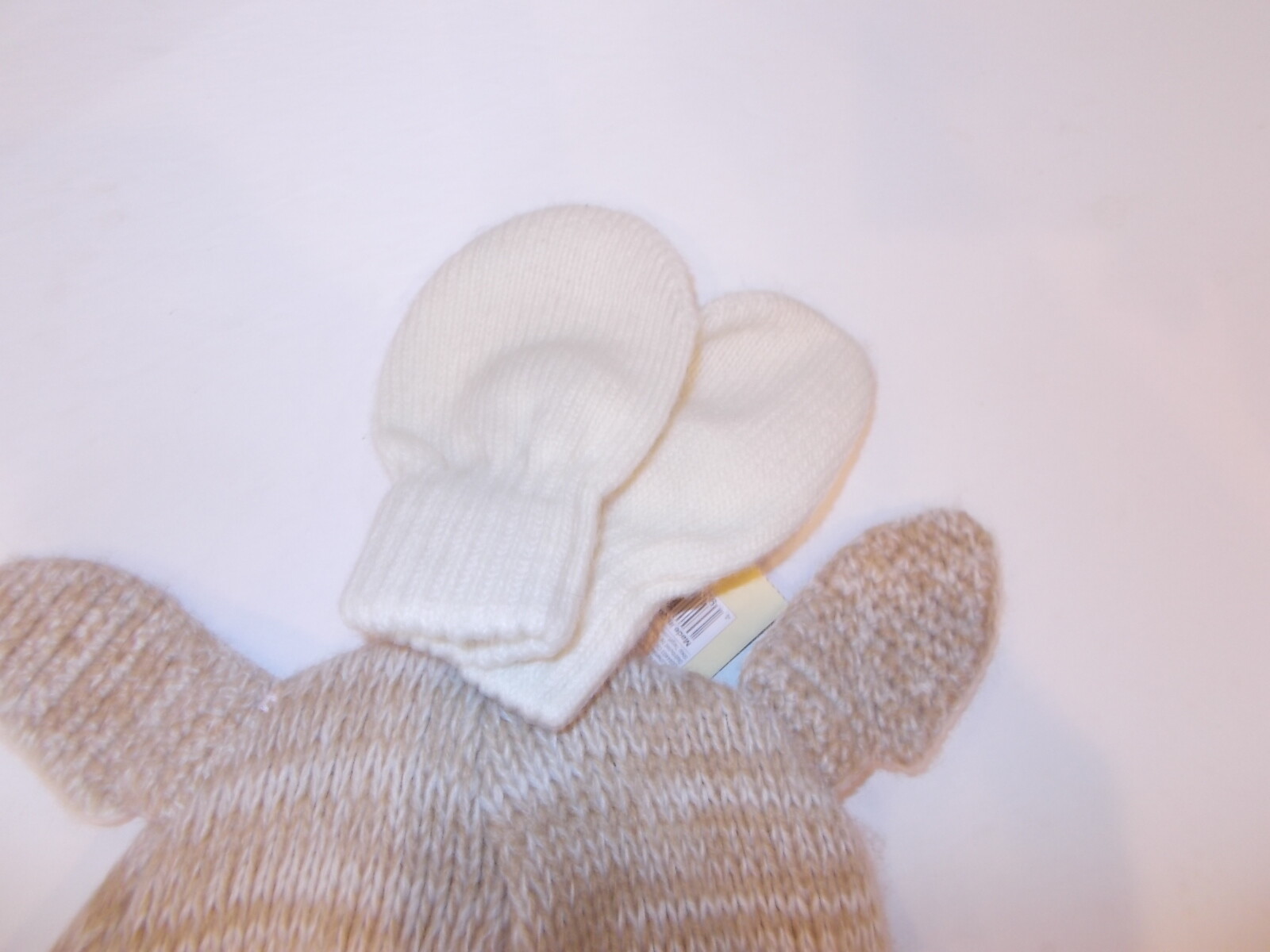Cherokee Girls Size 12-24 Months Bunny Hat With Matching Mittens